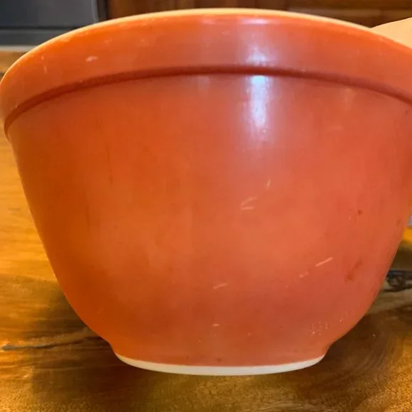 Vintage 1970s HTF Pyrex Earth Tones 400 CRS Burnt Orange/Rust 401-1 1/2 Pt Bowl - Picture 4 of 13